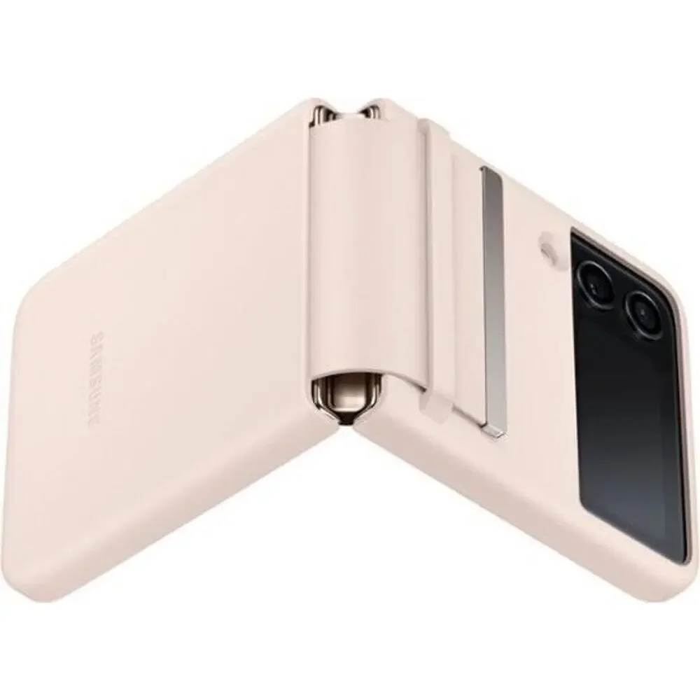 Genuine Brand New Samsung Flap Leather Cover for Galaxy Z Flip4 - Peach